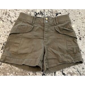 Democracy "Ab"solution Cargo Shorts Olive Green Size 4 Utility Pockets